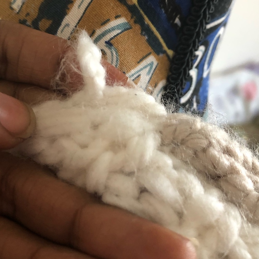 Adorable Neutral Color Block Knit Cardigan - Picture 3 of 11